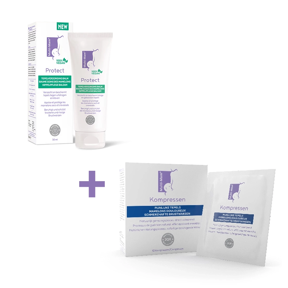 Multi-Mam® | Combi-set Kompressen en Protect balm 30 ml 1 Multi-Mam combinatie pack met Multi-Mam Protect