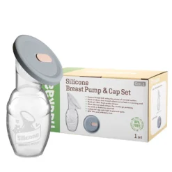 Haakaa borstkolf 150 ml met grijze siliconen deksel