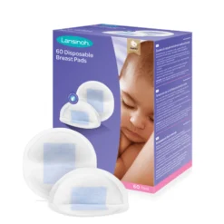 Lansinoh Wegwerp Zoogkompressen | 60 stuks | breast pads Blue Lock®