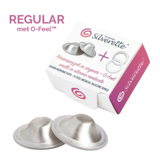 Silverette REGULAR met O-Feel ringen voor extra comfort en grip voor natuurlijke tepelverzorging