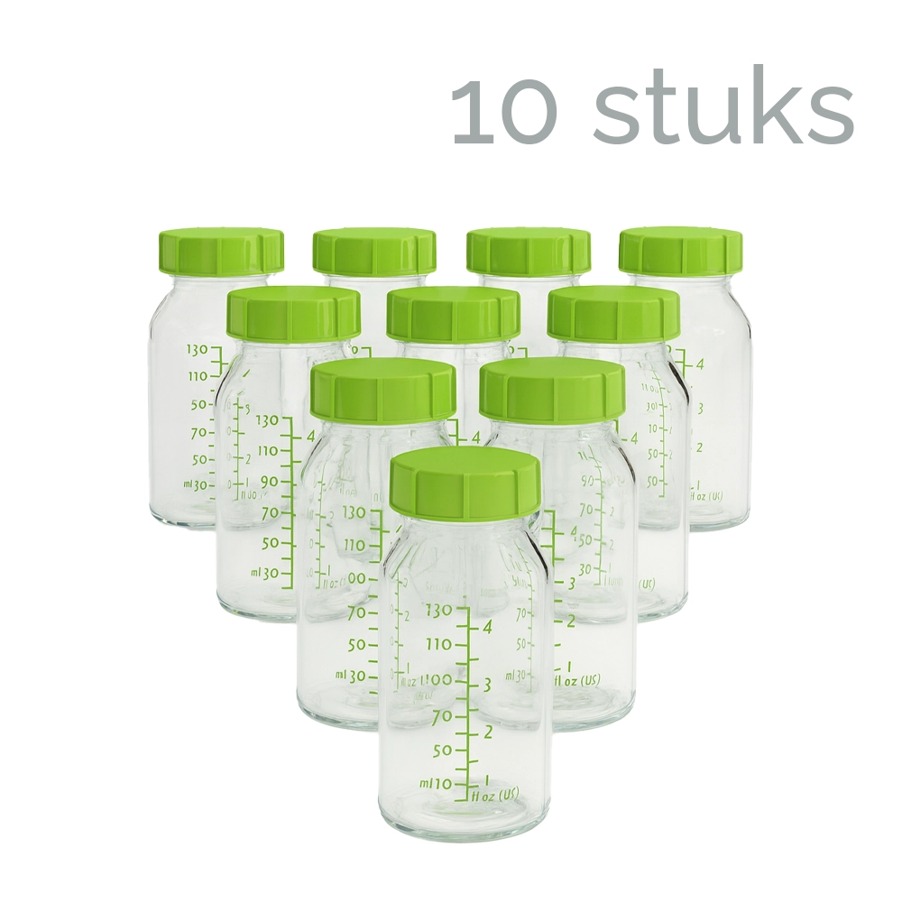 10x Ardo glazen melkflessen | steriliseerbaar | 130ml | 10 stuks 1 Glazen melkflessen steriliseerbaar Ardo medical 10 stuks