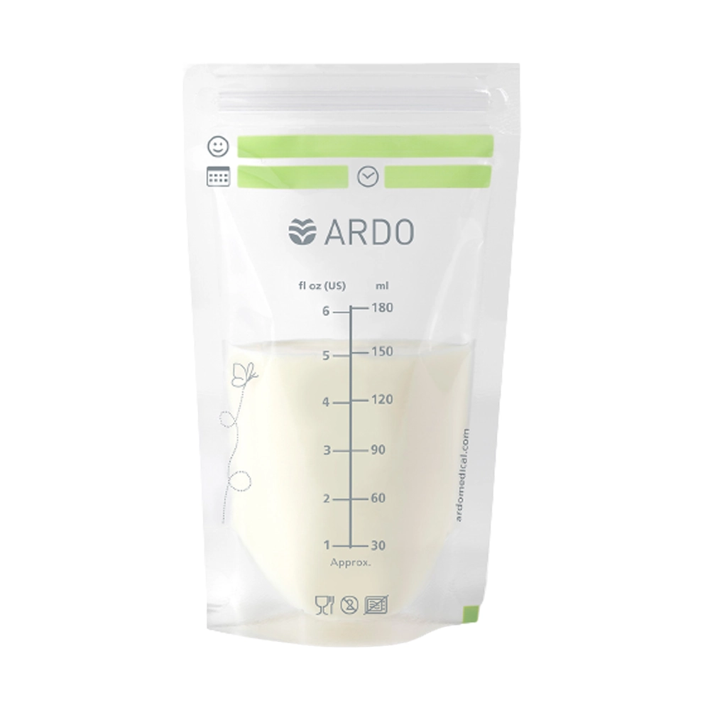 25x Easy Store moedermelk bewaarzakjes | borstvoeding zakjes | lekvrij | koelkast en vriezer 2 Moedermelk bewaarzakje Ardo Medical close-up