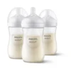 3x doorzichtige babyflessen met natural response technologie van Philips Avent