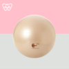 birth ball in de kleur goud op roze achtergrond