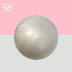 birth ball in de kleur zilver op roze achtergrond