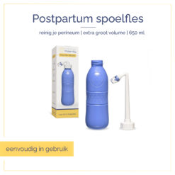 Postpartum spoelfles voor spoelen van het perineum