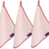 ClevaMama spuugdoekjes roze 3 stuks gevouwen