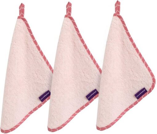 Baby spuugdoekjes | wasdoekje | roze | 25 x 25 cm | set van 3 - Afbeelding 2