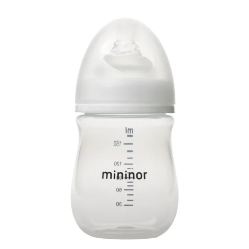 Mininor Babyfles kunststof 160 milliliter met speentje 0 maanden