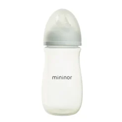 Mininor Babyfles kunststof 240 milliliter met speentje 0 maanden