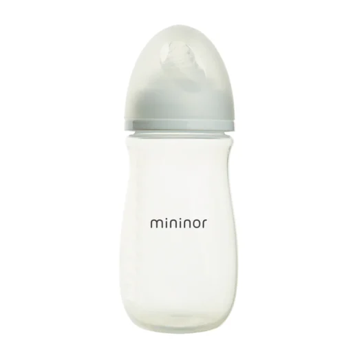 Mininor Babyfles kunststof 240 milliliter met speentje 0 maanden