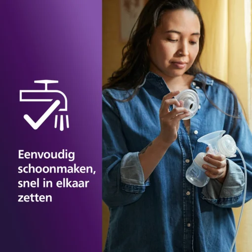 Philips Avent Enkele Elektrische Borstkolf SCF395 eenvoudig reinigen