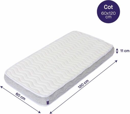 Premium Deluxe ClevaFoam® pocketveren matras voor peuterbed | 60 x 120 x 11 cm - Afbeelding 3