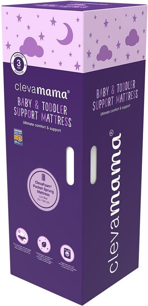 Premium Deluxe ClevaFoam® pocketveren matras voor peuterbed | 60 x 120 x 11 cm - Afbeelding 7