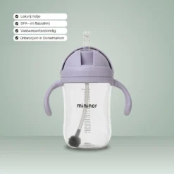 Mininor rietjes beker 330 ml Lilac