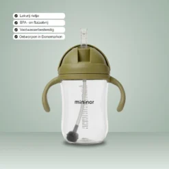 Mininor rietjes beker 330 ml Moss Green