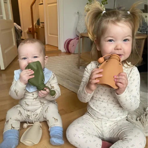 Smoothie Pouch Siliconen met kinderen drinken