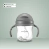 Mininor rietjes beker met deksel dicht 220 ml