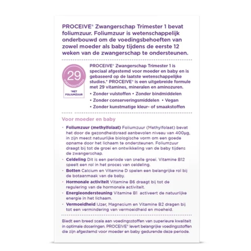 Proceive® zwangerschap | trimester 1 | multivitamine | week 0-12 - Afbeelding 7