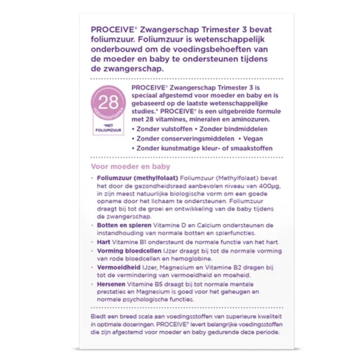 Proceive trimester 3 achterzijde