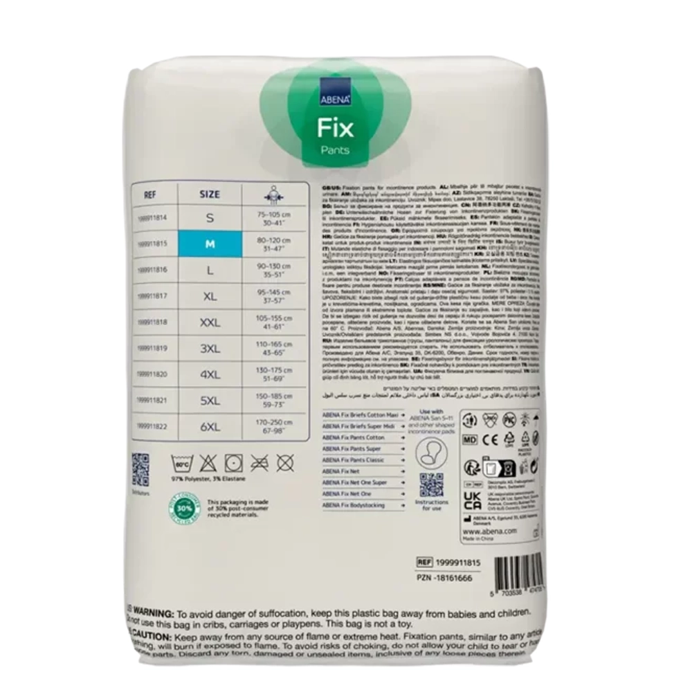 ABENA Fix Pants Super | netbroekjes | 3 stuks (kies maat) 3 ABENA Fix Pants Super verpakking achterzijde