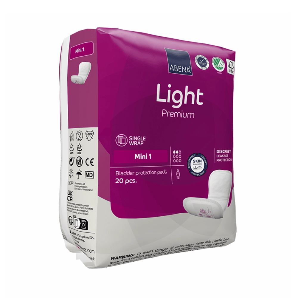 ABENA Light Premium Mini 1 | maandverband | 20 of 120 stuks 1 ABENA Light Premium Mini 1