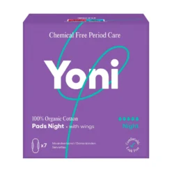 Yoni maandverband nacht met vleugels