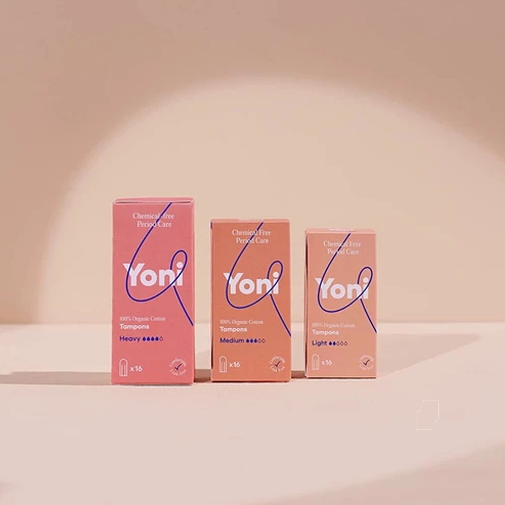 YONI tampons Medium | 100% biologisch katoen | 16 stuks 5 Yoni tampons volledig assortiment
