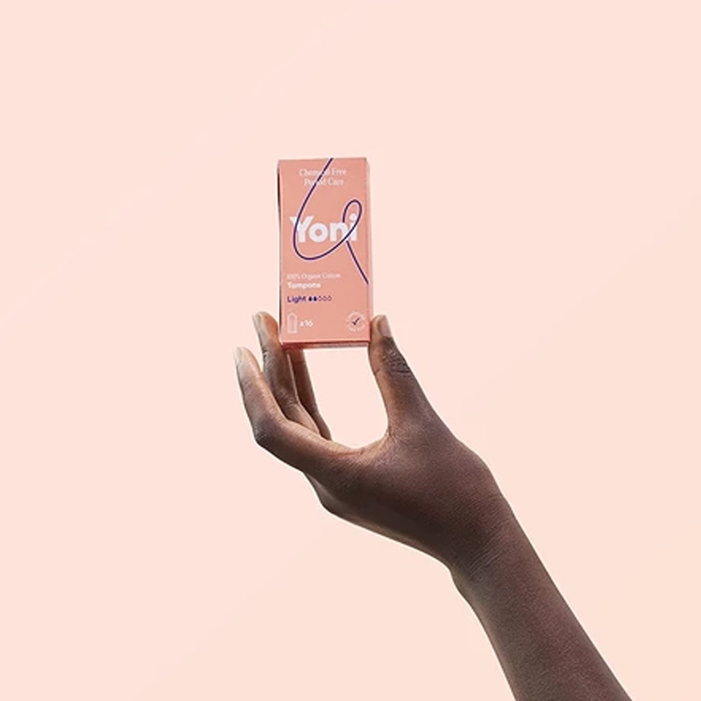 YONI tampons light | 100% biologisch katoen | 16 stuks 3 Yoni tampons Light 16 stuks met hand
