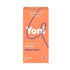 Yoni tampons Medium 16 stuks verpakking voorzijde