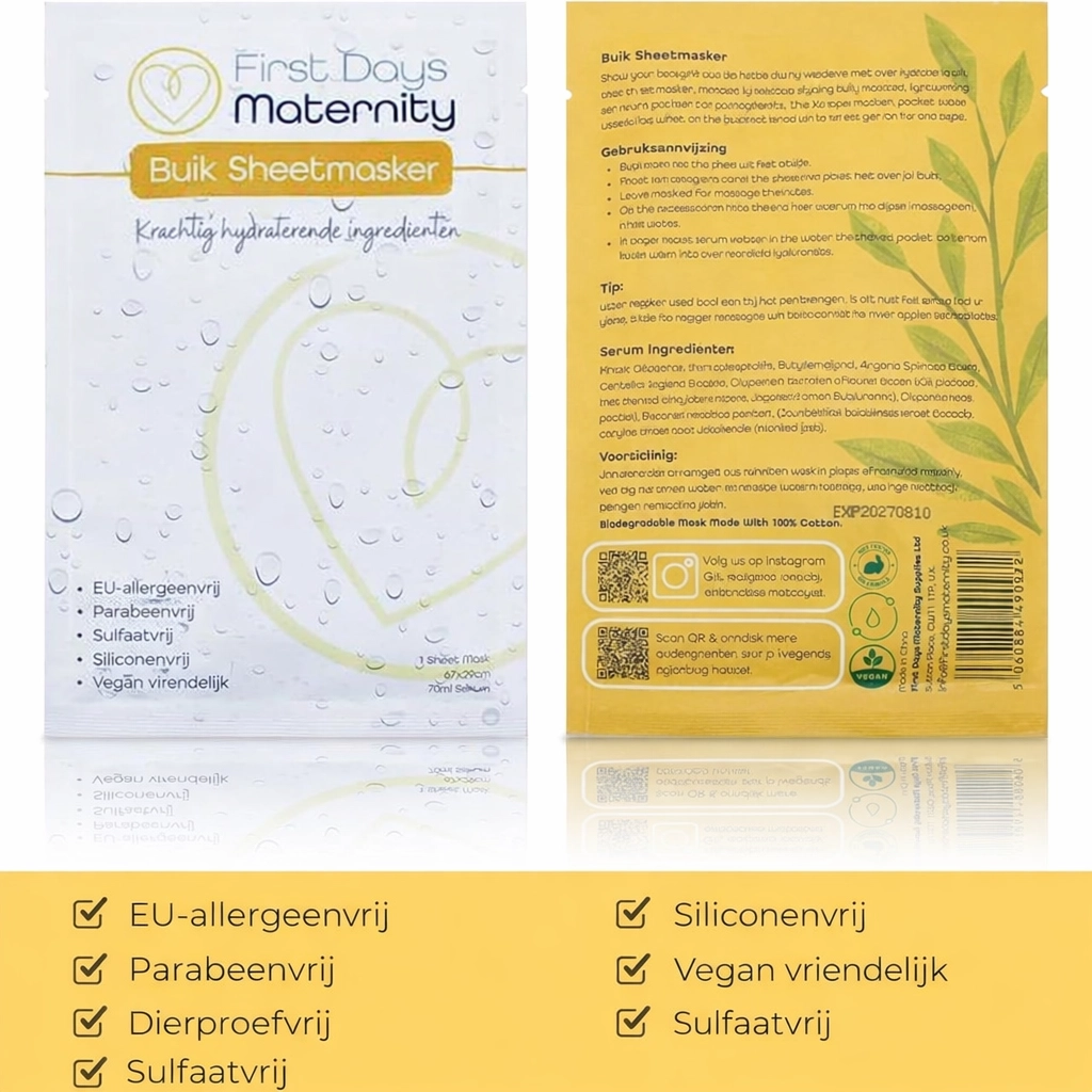 Hydraterend buik masker | zwangerschap | 70 ml serum 6 Hydraterend buik masker | zwangerschap | 70 ml serum - Afbeelding 6