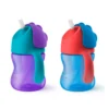 Beker met rietje 200 ml | Boy Blauw | Philips Avent 5 Philips Avent 200ml drinkbeker met rietje, beide kleuren, paars en blauw