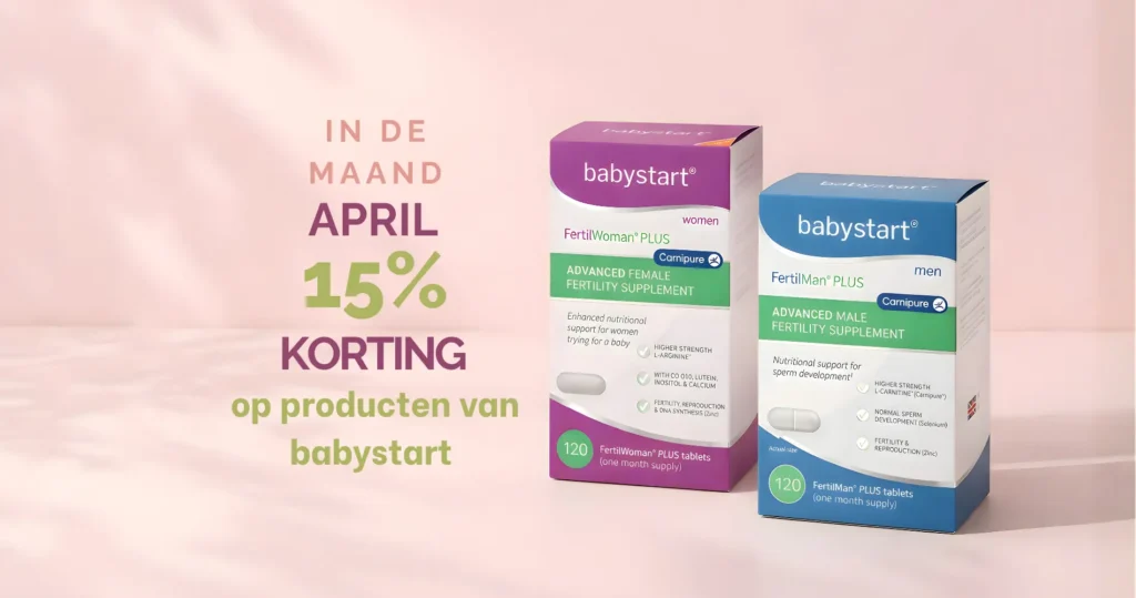 Korting op fertiliteit producten van ons merk babystart
