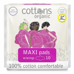 Cottons Organic maandverband maxi plus biologisch katoen voor hevige menstruatie