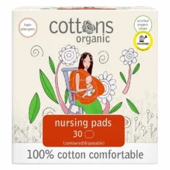 Cottons organic zoogcompressen biologisch katoen voor borstvoeding en lekkage