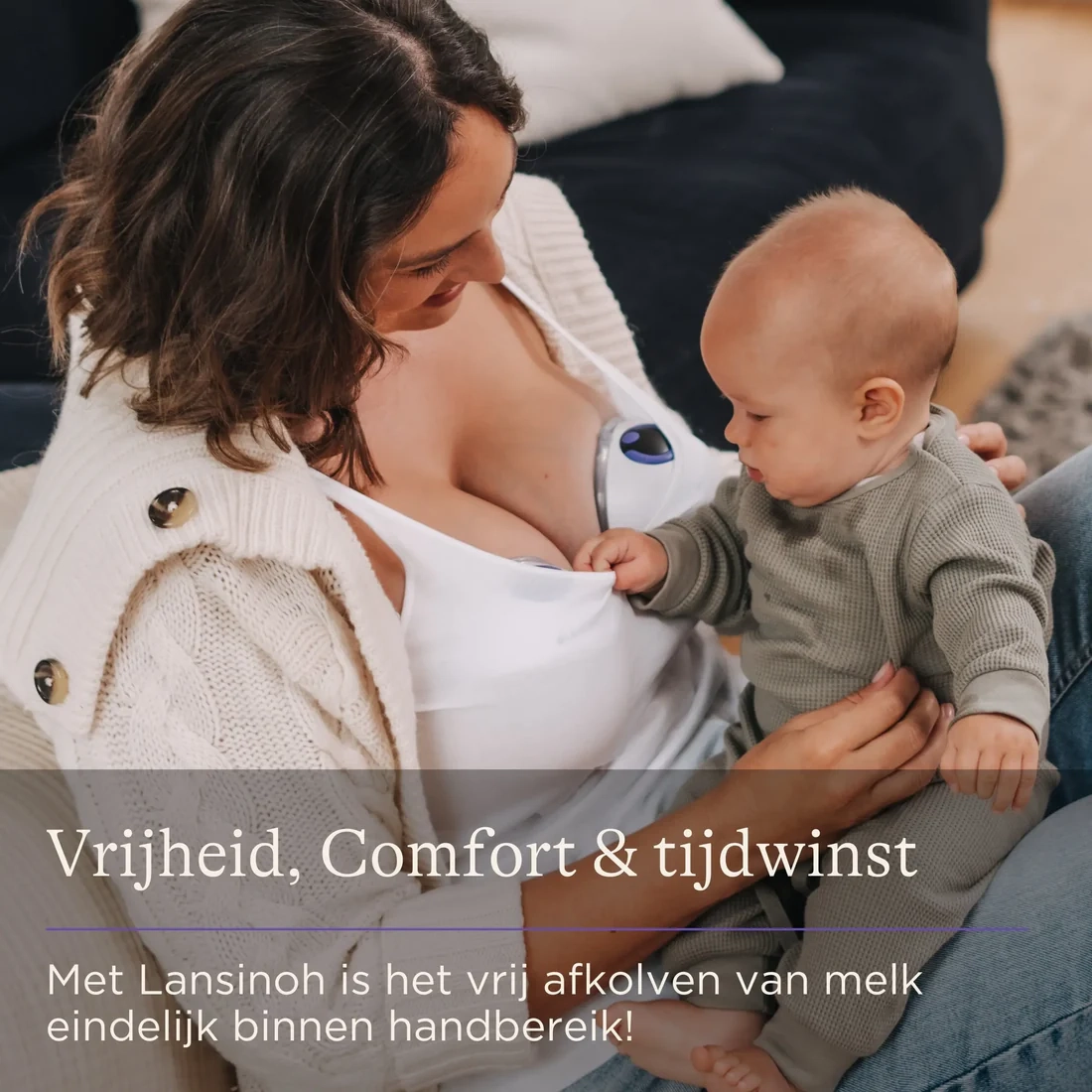 Lansinoh borstkolf | handsfree | enkelzijdig 4 Lansinoh draadloze kolf handsfree borstkolf voor discreet kolven