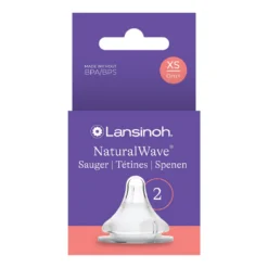 Lansinoh NaturalWave xs speen siliconen flessenspeen voor borst en fles combinatie.