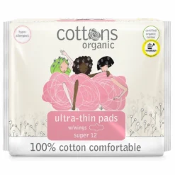 Cottons Organic ultra thin super maandverband biologisch katoen voor hevige menstruatie
