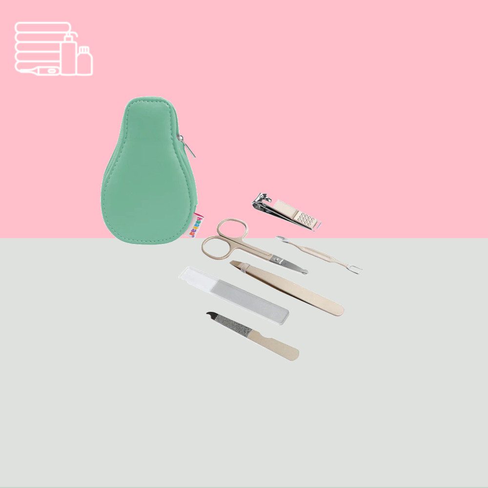 Pear-fect Manicure Kit | Mintgroen | Nagelverzorging baby | Haakaa zonder prijs