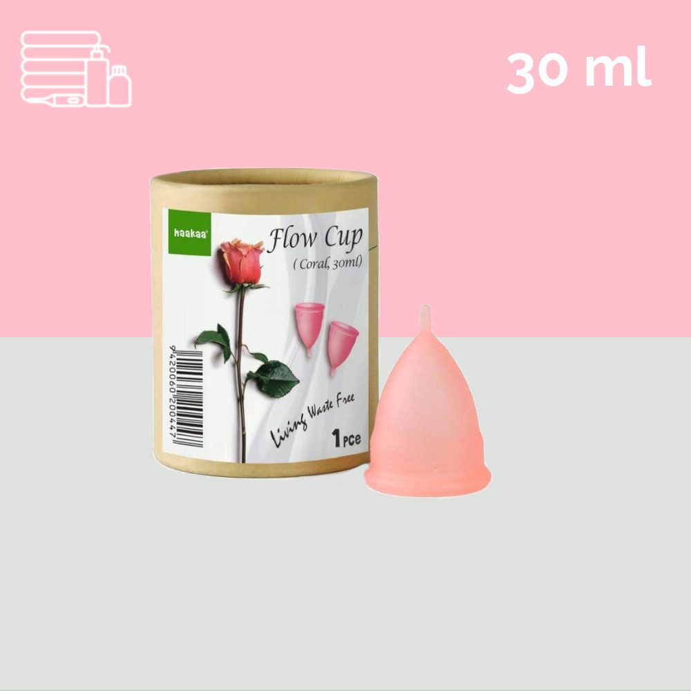 Menstruatie cup | Haakaa Flow Cup | Maat L | Coral | Menstruatie opvang zonder prijs
